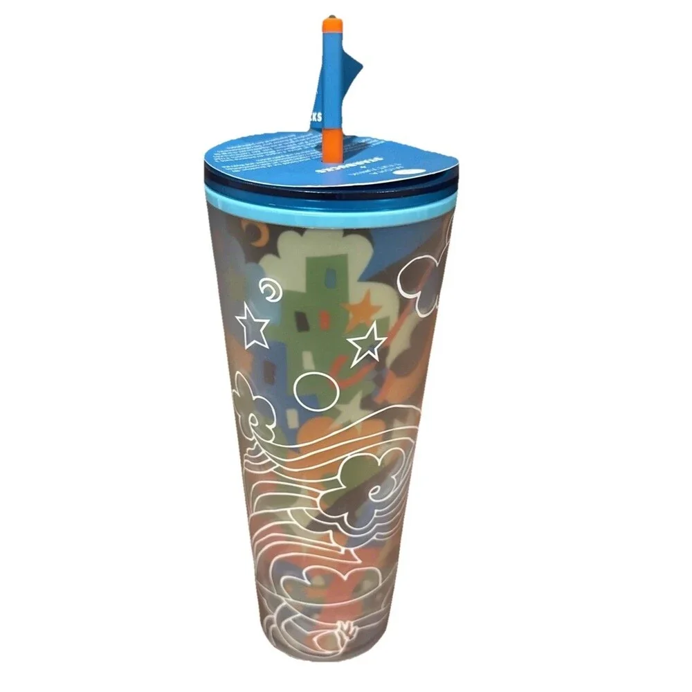 Starbucks Tumbler / Misha Tyutyunik 2025 / 9” / Straw. Lid & Flag